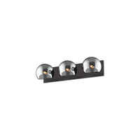 Alora Three Light Bathroom Fixtures from the Willow collection in Matte Black finish