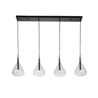 Artcraft Four Light Island Pendant from the Conic collection in Black finish