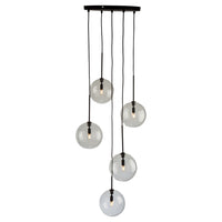 Artcraft - SC13195BK - Five Light Pendant - Pinpoint - Black