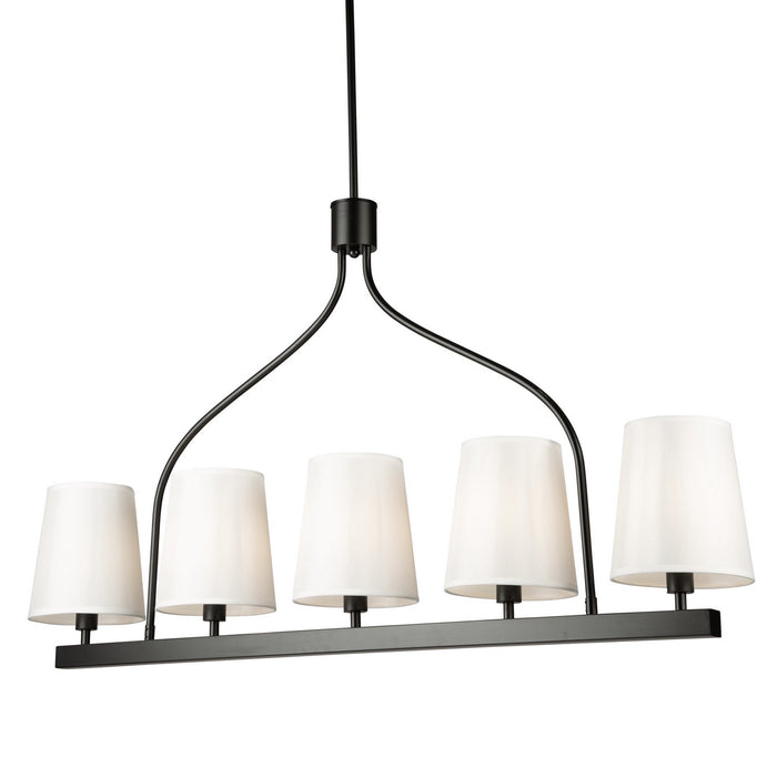 Artcraft Five Light Island Pendant from the Rhythm collection in Black finish