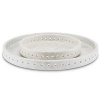Currey and Company - 1200-0592 - Tray - Freya Collection - White