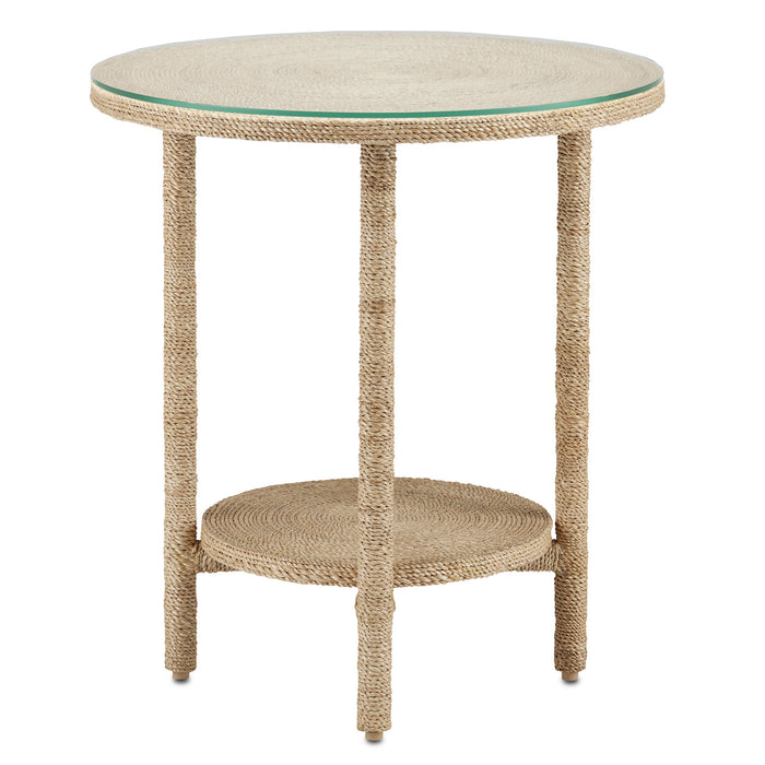 Currey and Company Accent Table from the Limay collection in Natural Rope finish