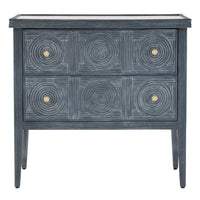 Currey and Company - 3000-0217 - Chest - Santos Collection - Vintage Navy