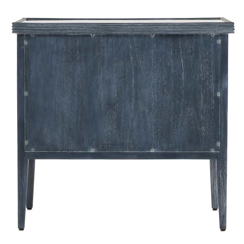 Currey and Company - 3000-0217 - Chest - Santos Collection - Vintage Navy