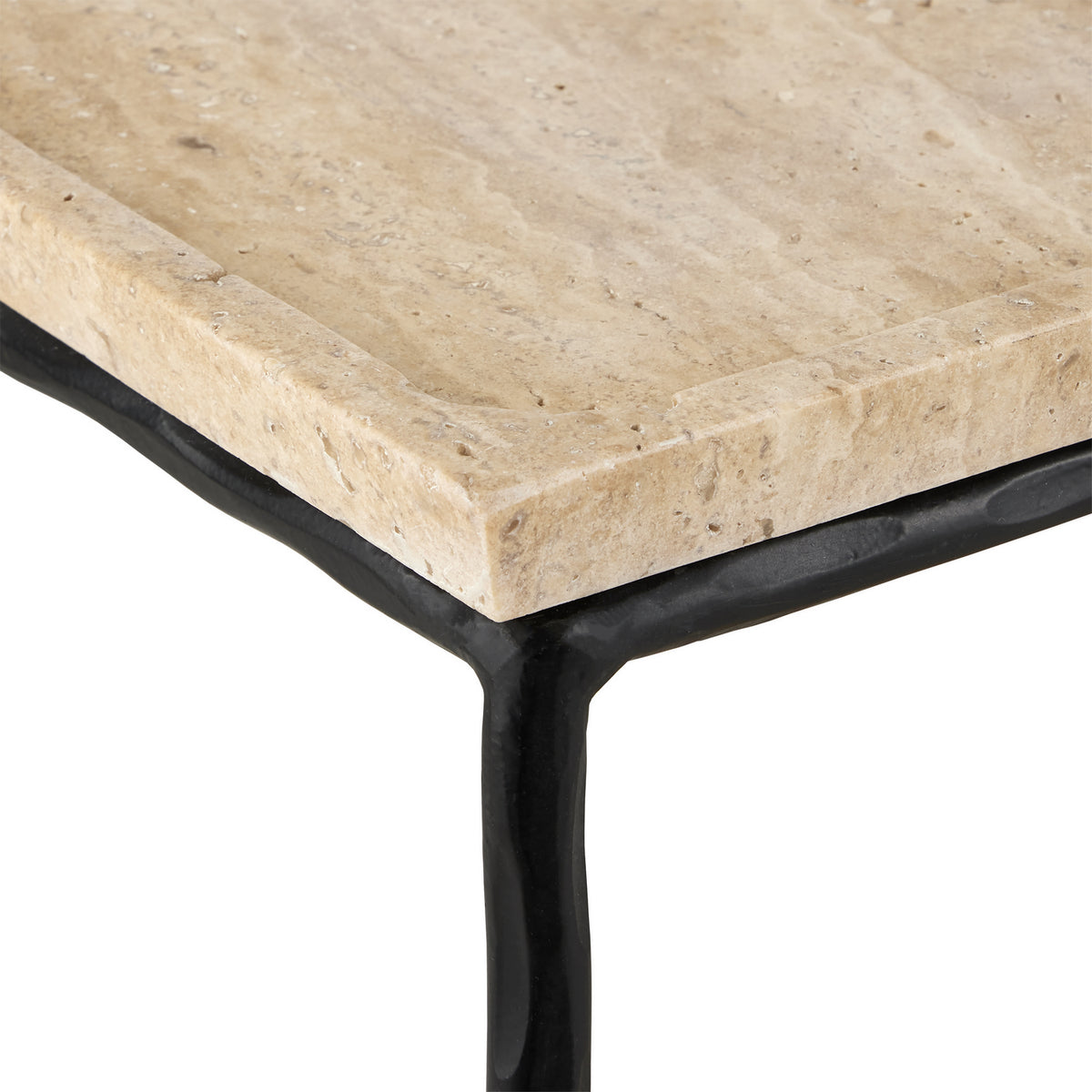 Currey and Company - 4000-0136 - Side Table - Boyles - Natural/Black