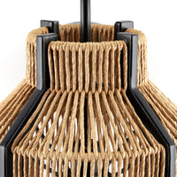 Currey and Company - 5000-0203 - One Light Wall Sconce - Mali Collection - Natural/Satin Black