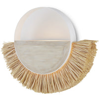 Currey and Company - 5000-0204 - One Light Wall Sconce - Seychelles - Sugar White/Sandstone/Natural