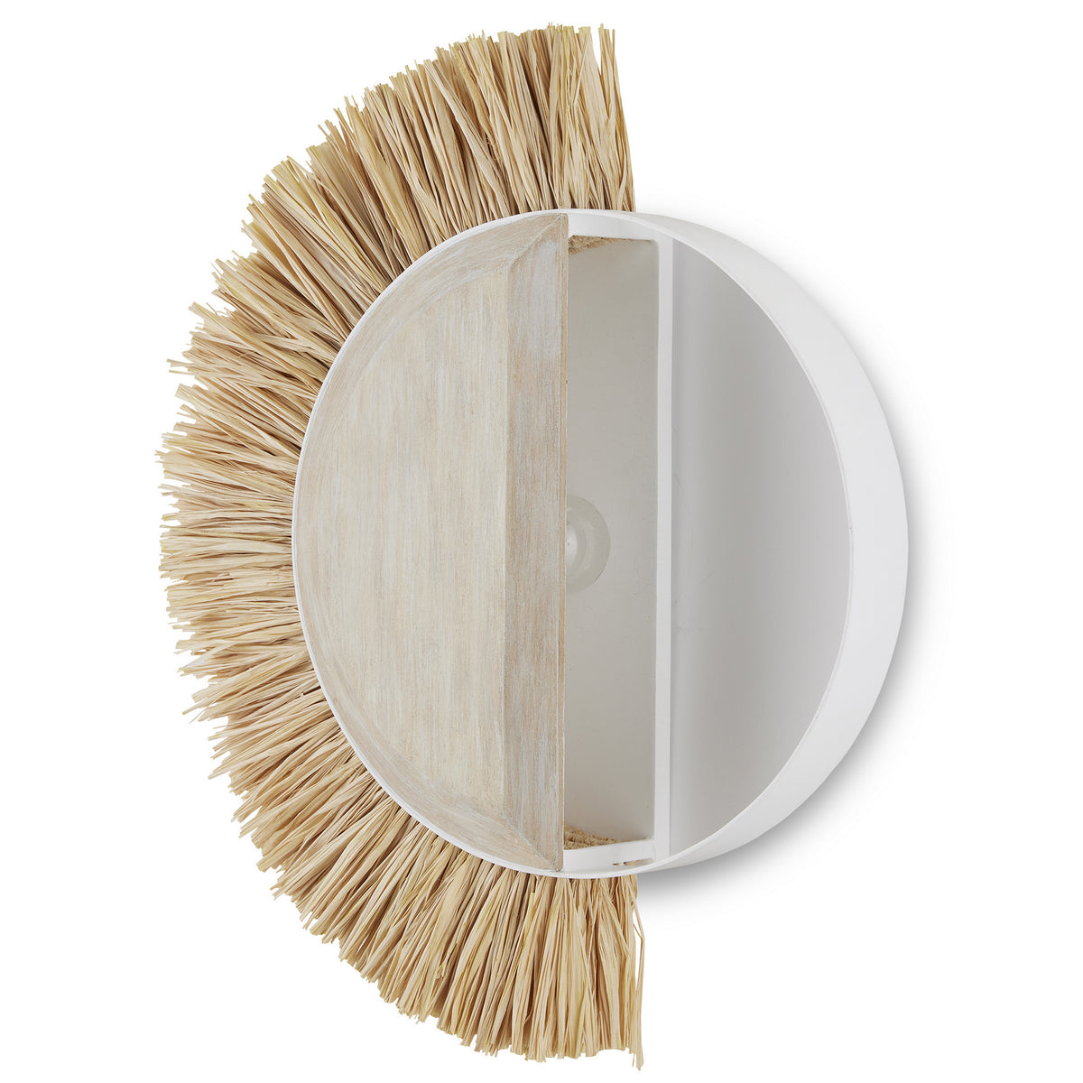 Currey and Company - 5000-0204 - One Light Wall Sconce - Seychelles - Sugar White/Sandstone/Natural