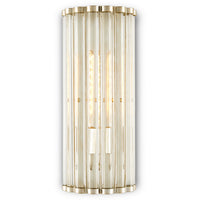 Currey and Company - 5900-0047 - One Light Wall Sconce - Warwick - Clear/Contemporary Silver Leaf