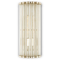 Currey and Company - 5900-0047 - One Light Wall Sconce - Warwick - Clear/Contemporary Silver Leaf