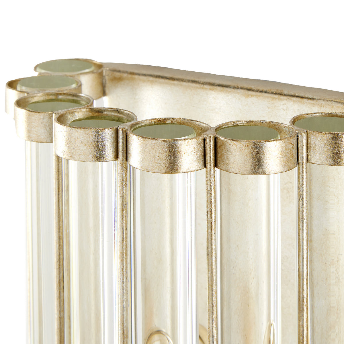 Currey and Company - 5900-0047 - One Light Wall Sconce - Warwick - Clear/Contemporary Silver Leaf
