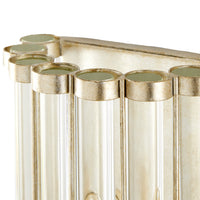 Currey and Company - 5900-0047 - One Light Wall Sconce - Warwick - Clear/Contemporary Silver Leaf