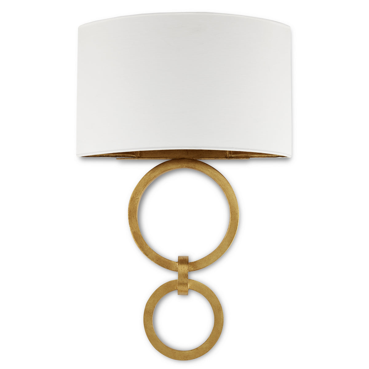 Currey and Company - 5900-0048 - One Light Wall Sconce - Bolebrook Collection - Gesso White/Contemporary Gold Leaf