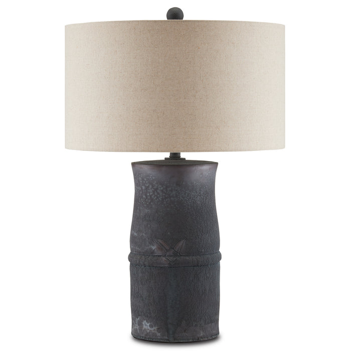Currey and Company One Light Table Lamp from the Croft collection in Charcoal finish