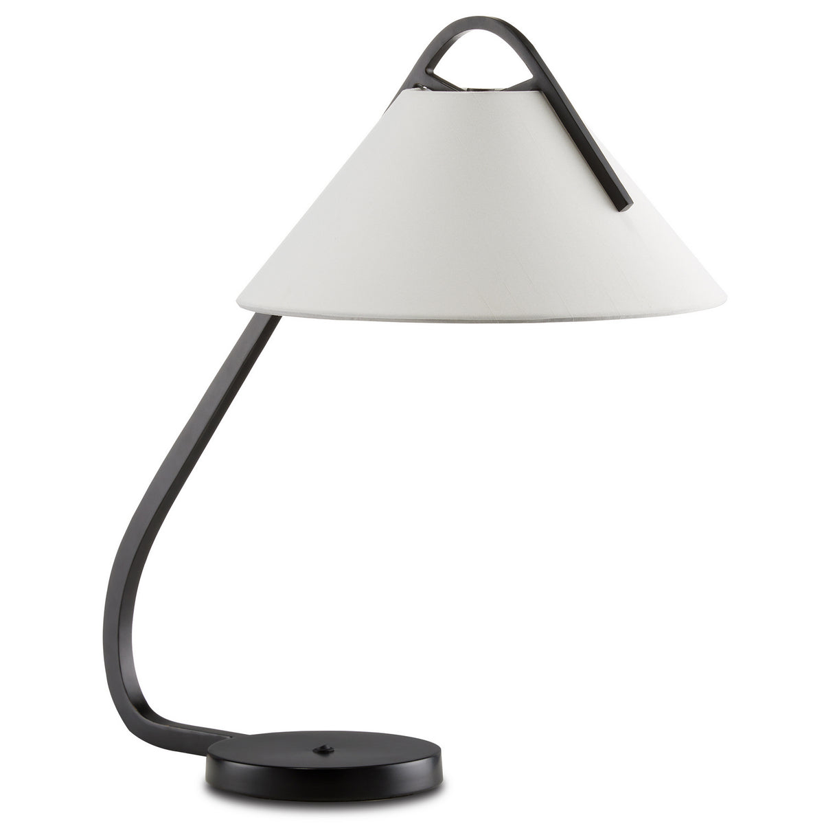 Currey and Company - 6000-0780 - One Light Desk Lamp - Frey Collection - Satin Black/Brushed Brown