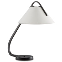 Currey and Company - 6000-0780 - One Light Desk Lamp - Frey Collection - Satin Black/Brushed Brown