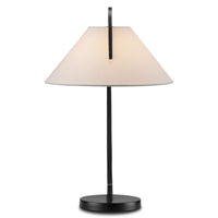 Currey and Company - 6000-0780 - One Light Desk Lamp - Frey Collection - Satin Black/Brushed Brown
