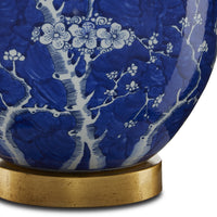 Currey and Company - 6000-0793 - One Light Table Lamp - Sakura Blue Table Lamp - Blue/White/Gold Leaf