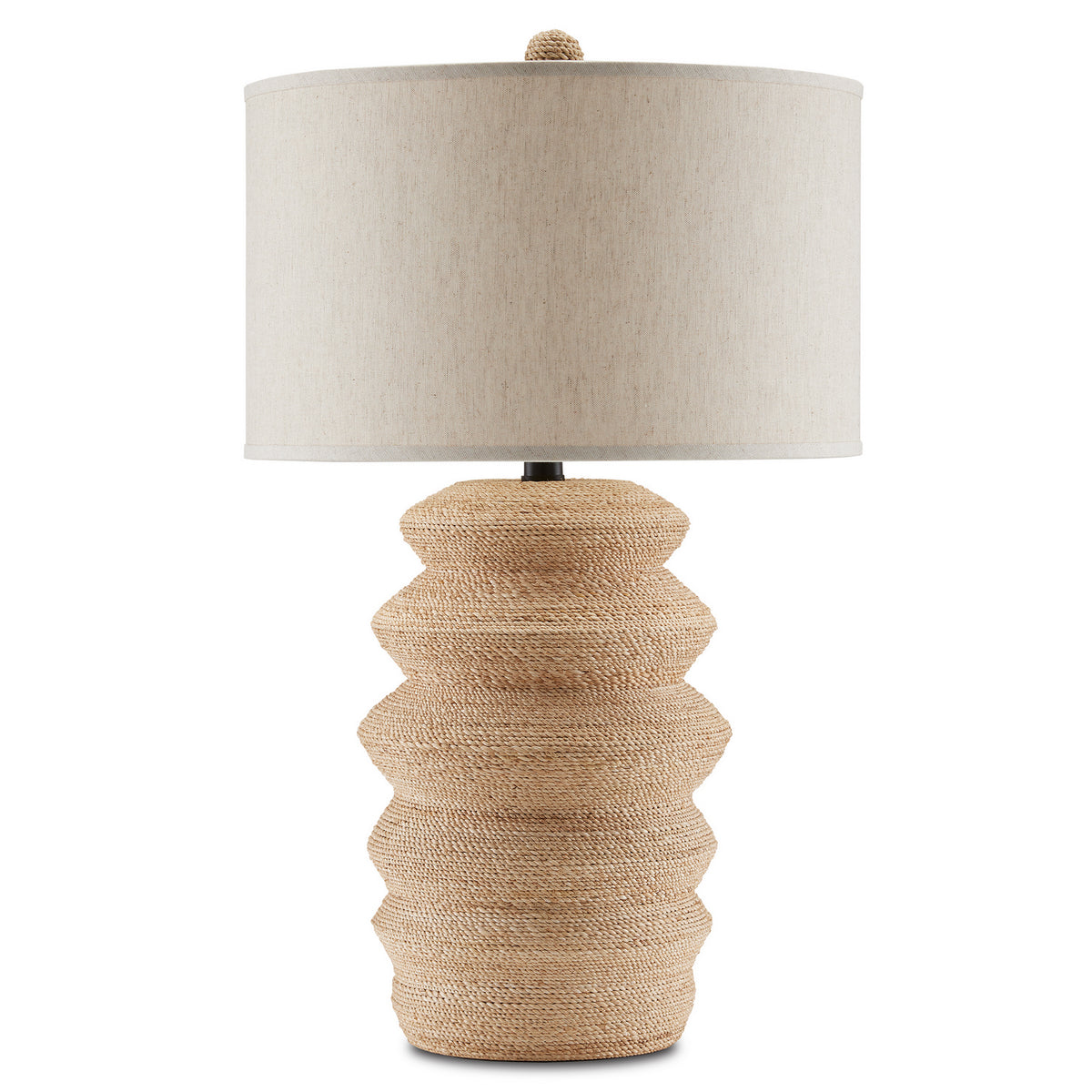Currey and Company - 6000-0798 - One Light Table Lamp - Kavala Collection - Natural/Satin Black