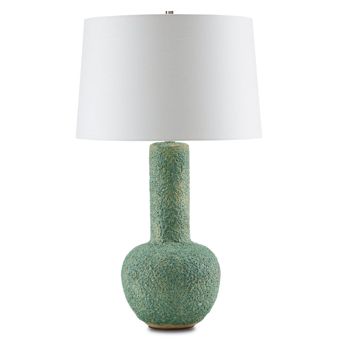 Currey and Company One Light Table Lamp from the Manor collection in Moss Green finish