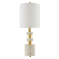 Currey and Company - 6000-0809 - One Light Table Lamp - Beige/Antique Brass