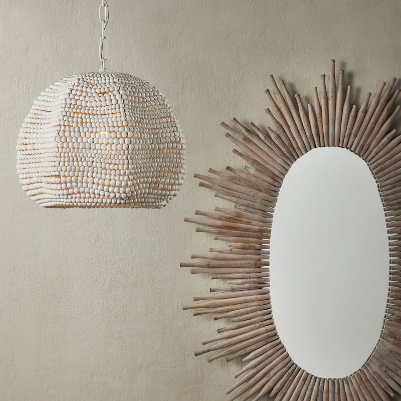 Currey and Company - 9000-0864 - One Light Pendant - White/Whitewash
