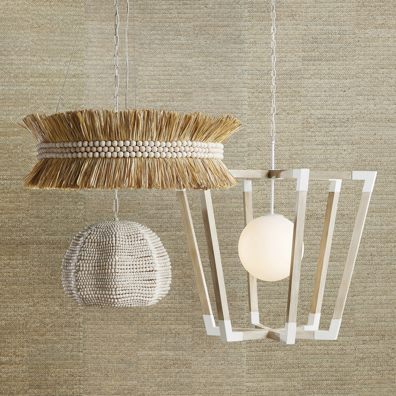 Currey and Company - 9000-0864 - One Light Pendant - White/Whitewash