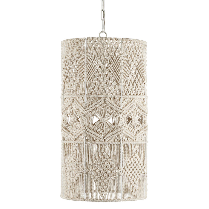 Currey and Company One Light Pendant from the Mod collection in Natural/Whitewash finish