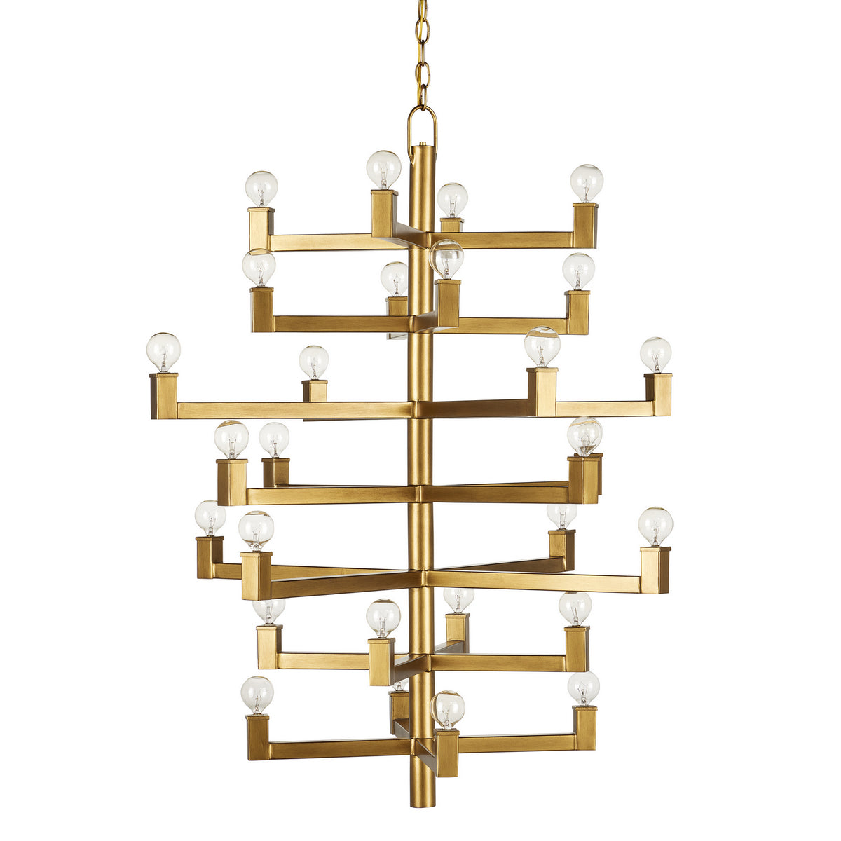 Currey and Company - 9000-0920 - 28 Light Chandelier - Andre Collection - Brass