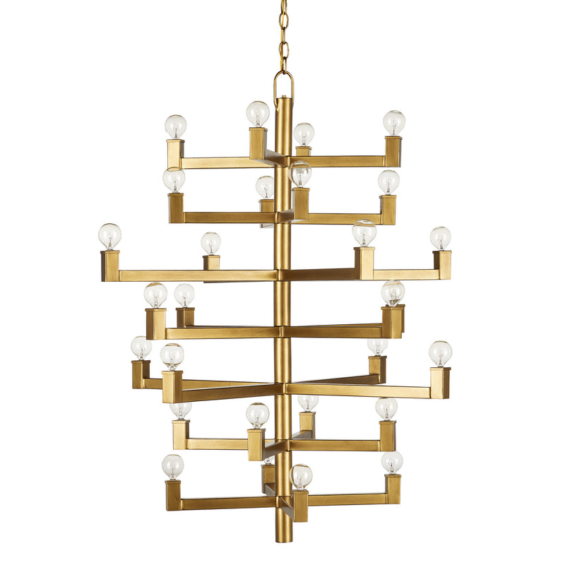 Currey and Company - 9000-0920 - 28 Light Chandelier - Andre Collection - Brass