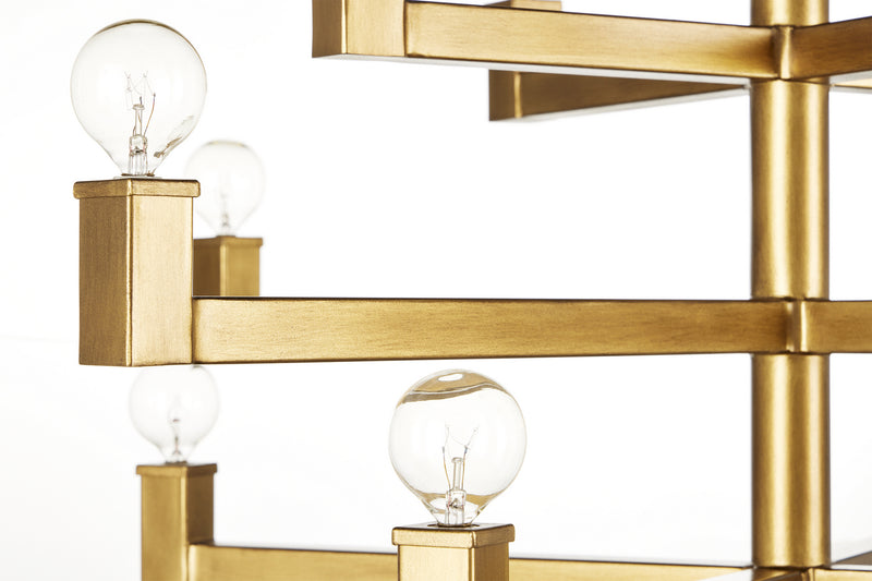 Currey and Company - 9000-0920 - 28 Light Chandelier - Andre Collection - Brass