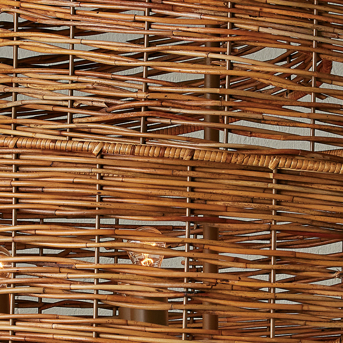 Currey and Company - 9000-0925 - Five Light Chandelier - Saisei Collection - Khaki/Natural Rattan