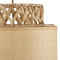 Currey and Company Four Light Pendant from the Isola collection in Khaki/Natural finish