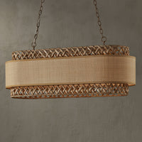 Currey and Company - 9000-0927 - Six Light Chandelier - Isola Collection - Khaki/Natural