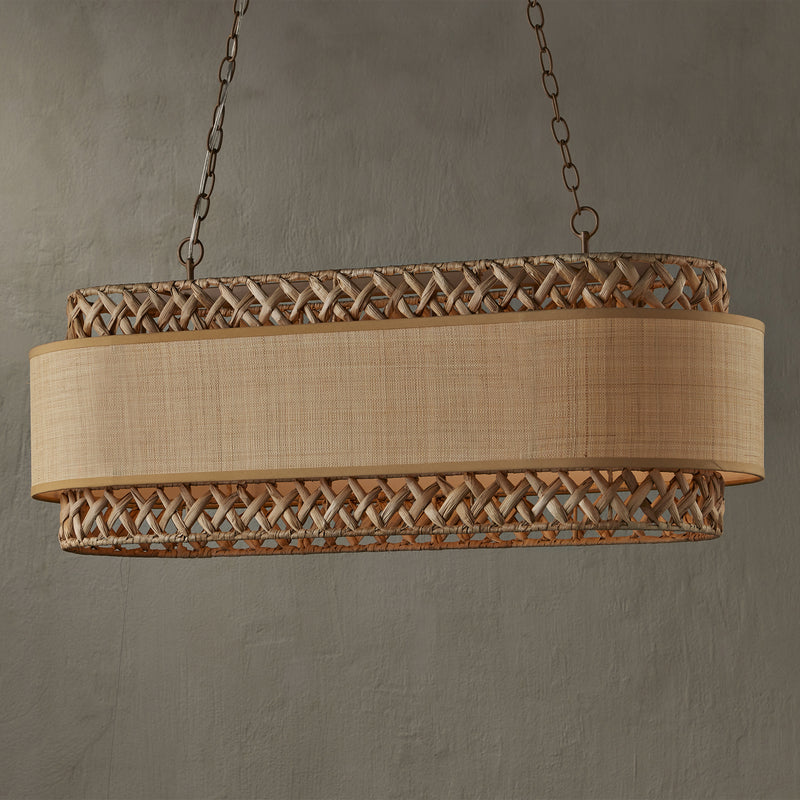 Currey and Company - 9000-0927 - Six Light Chandelier - Isola Collection - Khaki/Natural