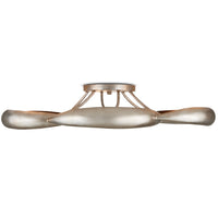 Currey and Company Six Light Semi-Flush Mount from the Caroube collection in Champagne/Contemporary Silver finish