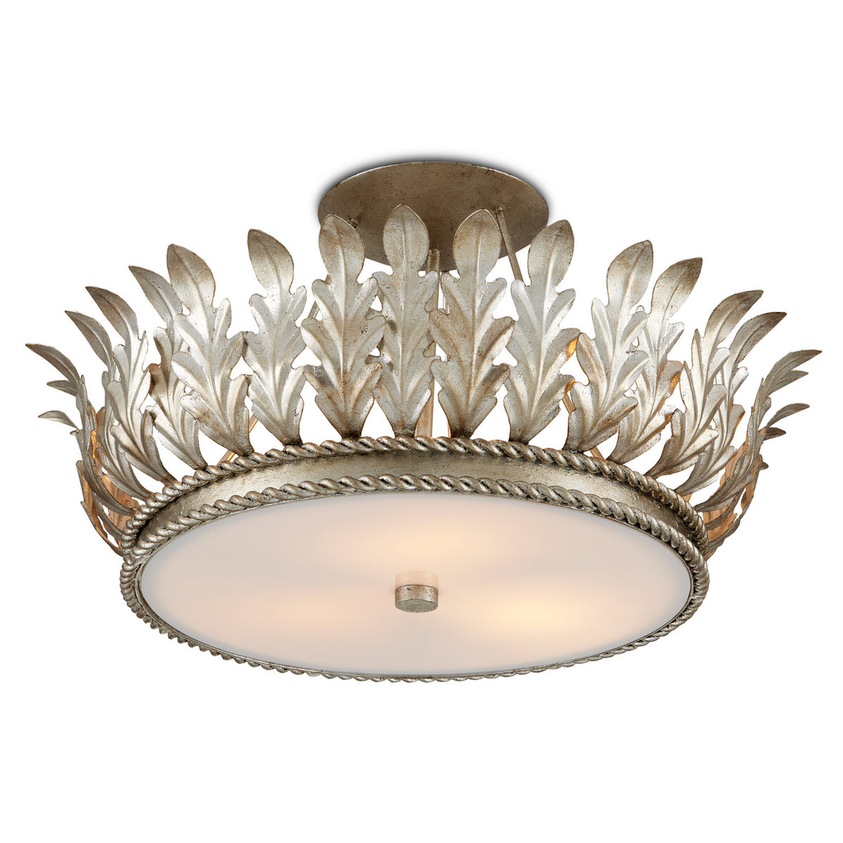 Currey and Company - 9000-0950 - Three Light Semi-Flush Mount - Biddulph Collection - Champagne