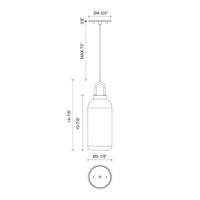 Alora - PD401505MBCL - One Light Pendant - Soji - Clear Glass/Matte Black