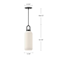 Alora - PD401505MBCL - One Light Pendant - Soji - Clear Glass/Matte Black