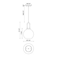 Alora - PD601608MBOP - One Light Pendant - Soji - Matte Black/Opal Matte Glass