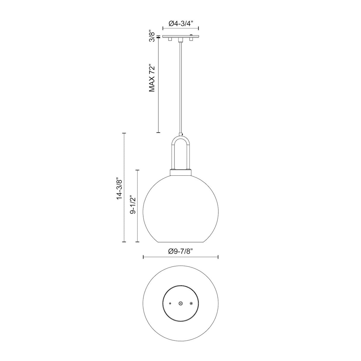 Alora - PD601710MBOP - One Light Pendant - Soji - Matte Black/Opal Matte Glass
