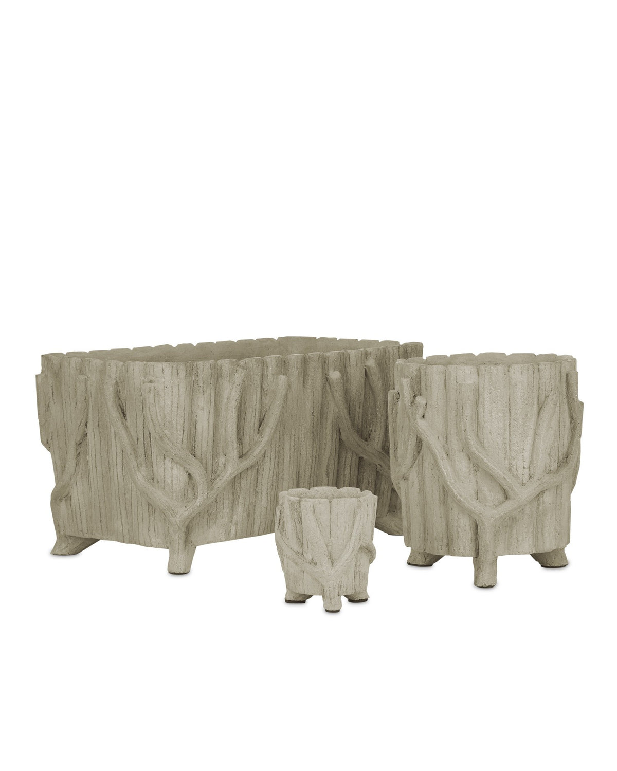 Currey and Company - 2200-0020 - Planter - Faux Bois Planter Collection - Portland / Faux Bois
