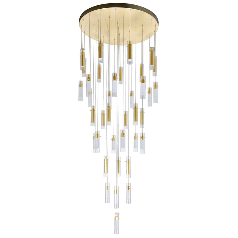 CWI Lighting - 1606P33-37-602 - LED Chandelier - Olinda - Satin Gold