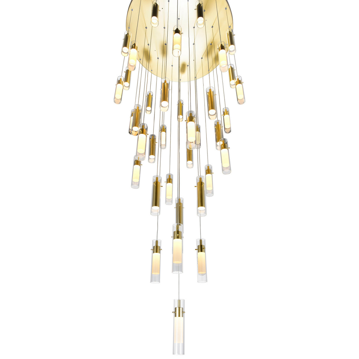 CWI Lighting - 1606P33-37-602 - LED Chandelier - Olinda - Satin Gold