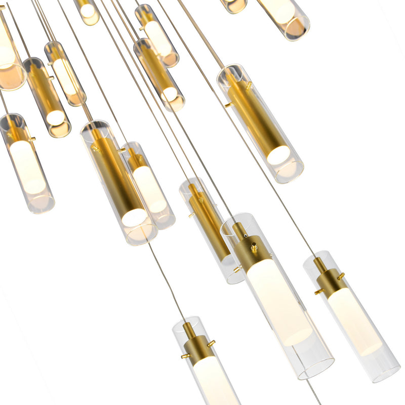 CWI Lighting - 1606P33-37-602 - LED Chandelier - Olinda - Satin Gold