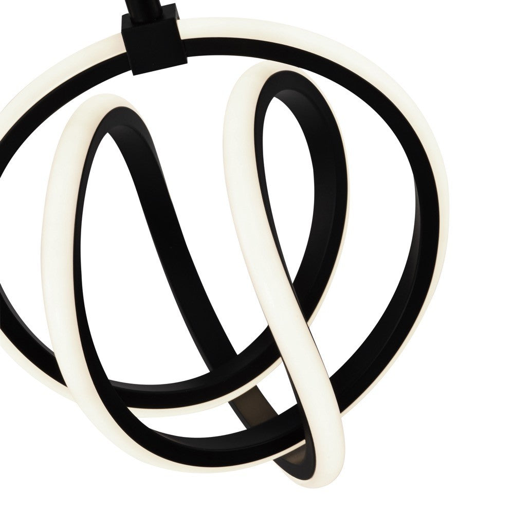 Artcraft - AC6730BK - LED Pendant - Rose - Black
