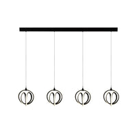 Artcraft - AC6734BK - LED Chandelier - Rose - Black