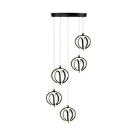 Artcraft - AC6735BK - LED Chandelier - Rose - Black