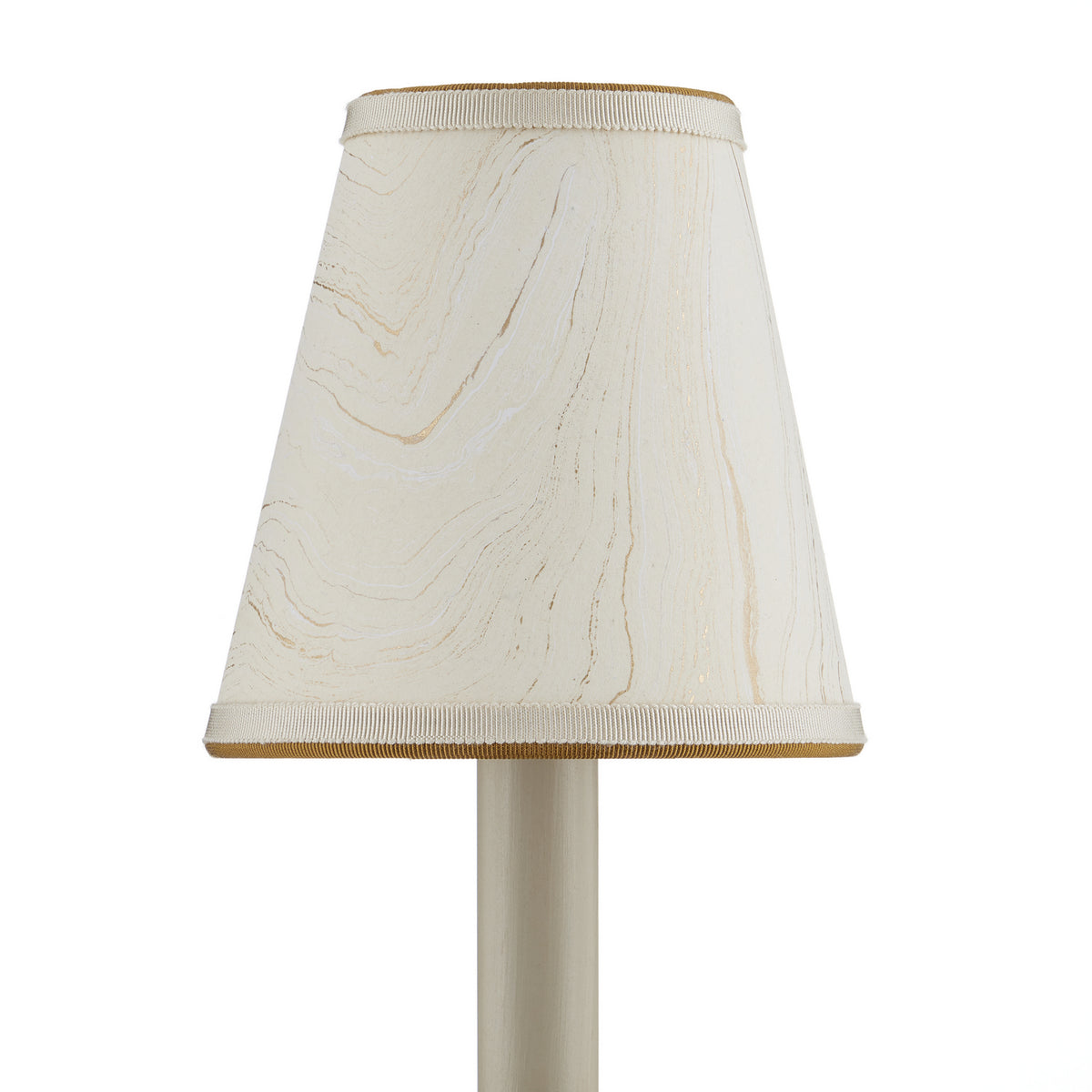 Currey and Company - 0900-0015 - Chandelier Shade - Marble - Cream/Gold