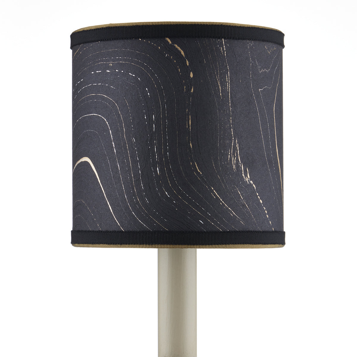 Currey and Company - 0900-0020 - Chandelier Shade - Marble Collection - Black/Gold/Silver